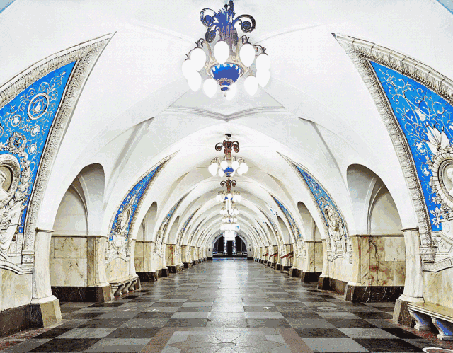 地下艺术殿堂-莫斯科地铁站