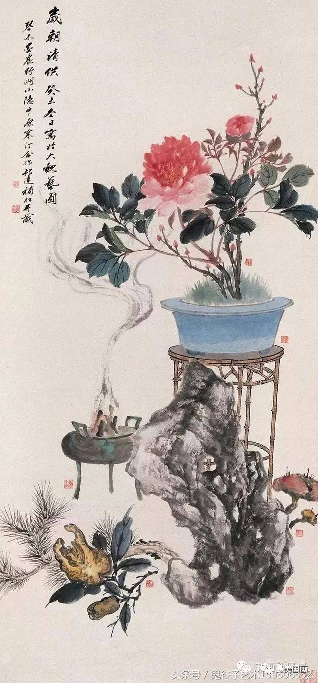 海上画派著名的花鸟画家,艺术教育家,与唐云,张大壮,陆抑非并称"海上
