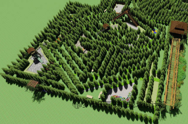 四季果园 11,菜地迷宫  规划面积:该区规划面积约为53.8亩.