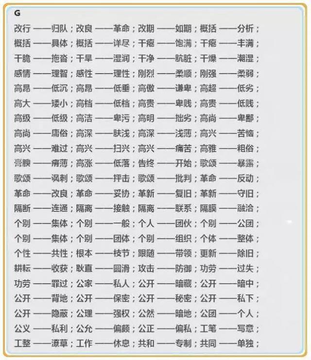 1200个重点反义词汇总,孩子不可多得的学习资料!