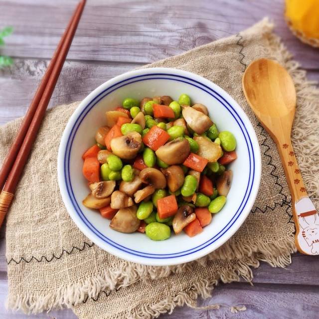 食谱a食谱小菜,蘑菇炒菜谱,比肉好吃的素菜青豆孕期夏日粥图片