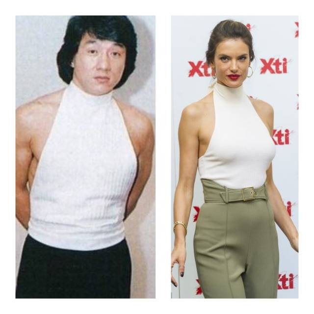 曾经爱穿女装爱露胸的成龙 没想到自己30年后成了女明星的时尚icon