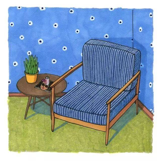 sally nixon的玄关插画 玄关处的地毯和壁纸, 惟妙惟肖,异常吸引人的