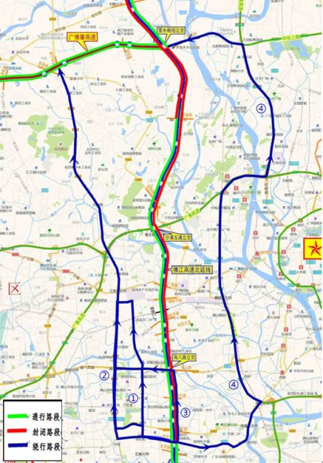 (4)桂平路→桂平东路→立新路→永安路→花地大道→广州绕城高速