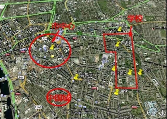 下图可以帮助大家知道利物浦学校与市中心的地理位置,方便大家对所租
