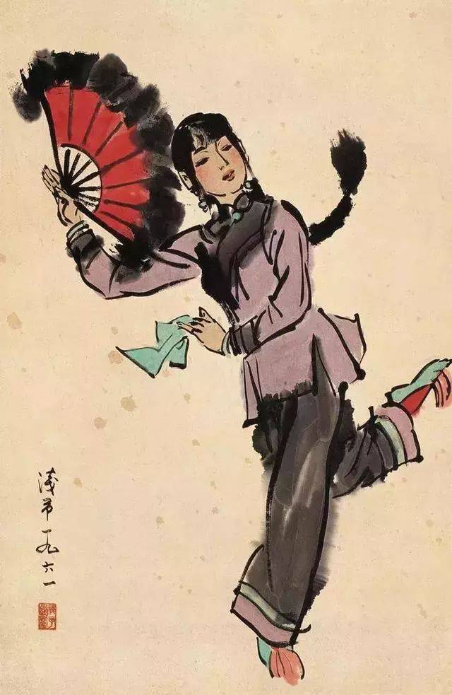 国画大家叶浅予教你画舞蹈人物画视频