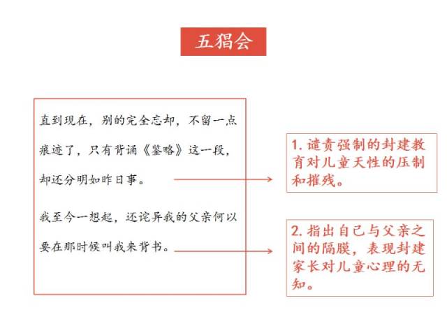 下面我们以《五猖会》为例进行分析.