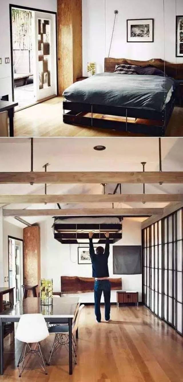 天花板"掉"了个床?空间多出20㎡竟这么简单!