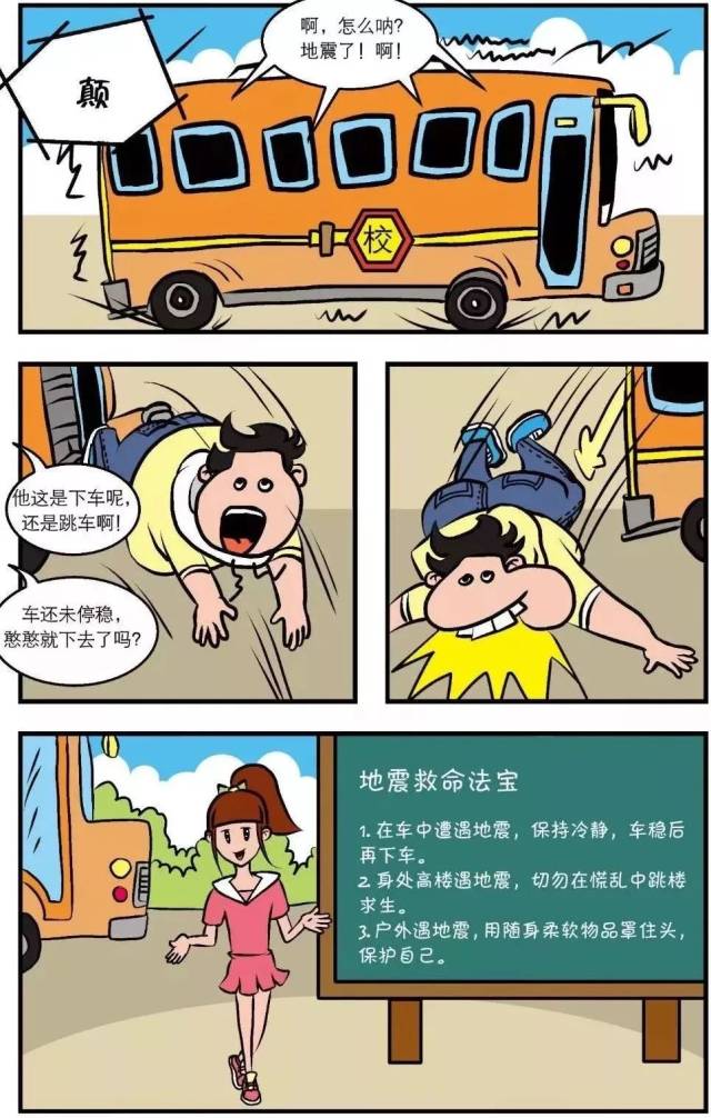 【安全自护】"青少年全自护教育漫画"之《自然灾害和交通安全》