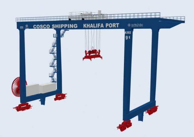 csp阿布扎比码头 首批自动化轨道吊安全运抵