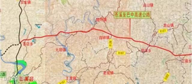 经广元市苍溪县至巴中市巴州区,东接巴中至广安至重庆高速公路梁永
