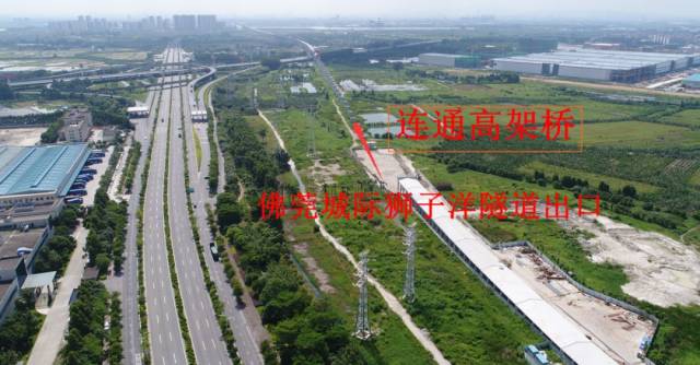 作业图 佛莞城际铁路狮子洋隧道建成后将连接同期正在修建的高架桥