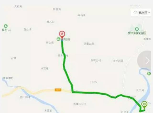 秦长城景区自驾路线图