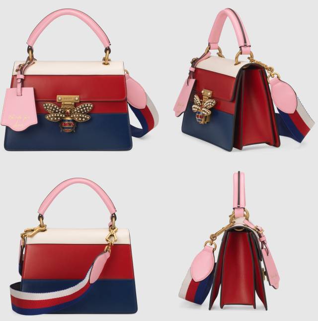 gucci queen margaret皇后玛格丽特蜜蜂包系列女包真假真