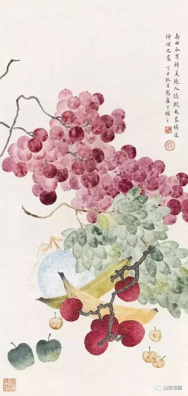 清 丁辅之 葡萄