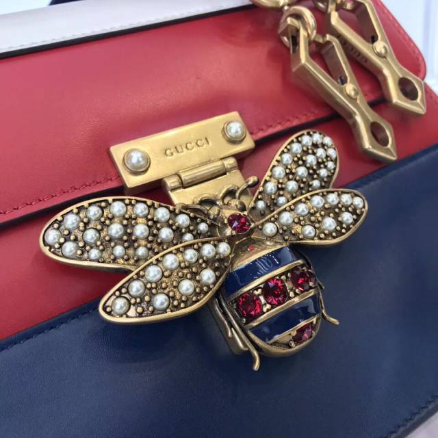 gucci queen margaret皇后玛格丽特蜜蜂包系列女包真假真
