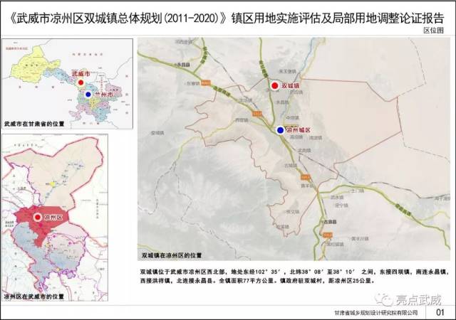 《武威市凉州区双城镇总体规划(2011-2020)镇区用地实施评估及局部