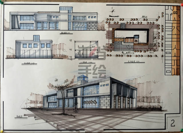 「设计手绘」考研建筑快题手绘经验分享