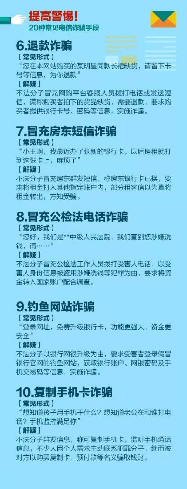 短信诈骗短信内容一览表