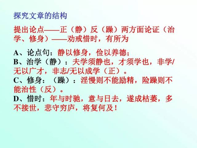 【部编版】七年级《诫子书》