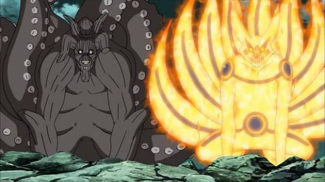 作为八尾人柱力,奇拉比在云隐村内地位崇高,是四代雷影的搭档加兄弟.