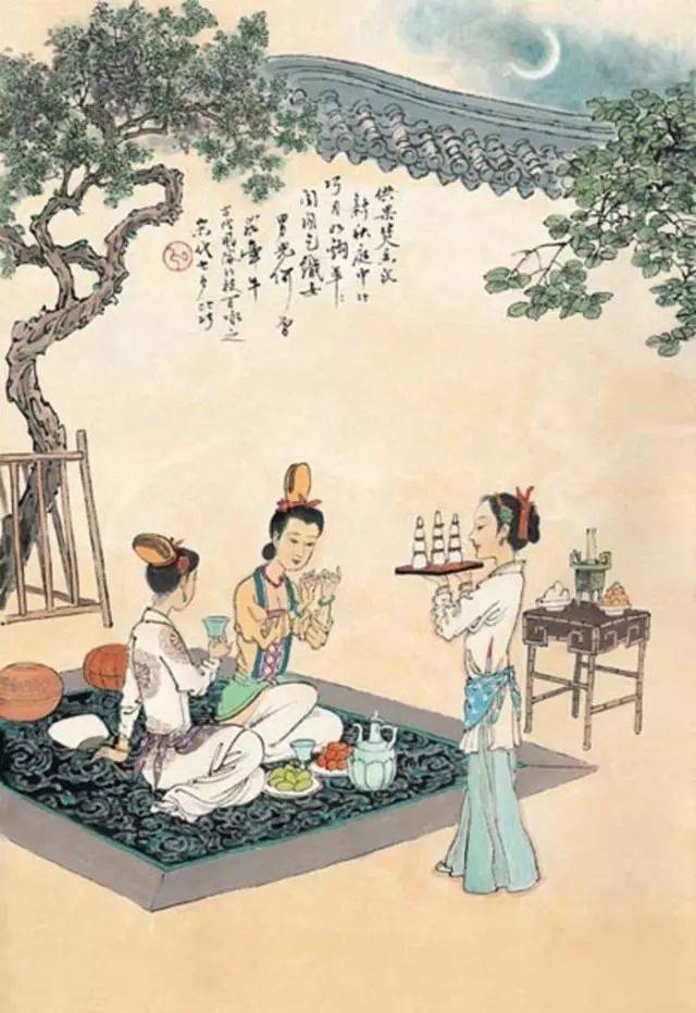 这是最早的乞巧方式,始于汉,流于后世.