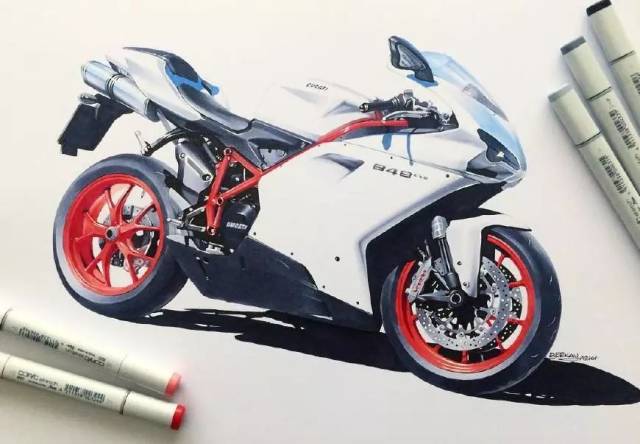 美图汇-超酷各类摩托车插画