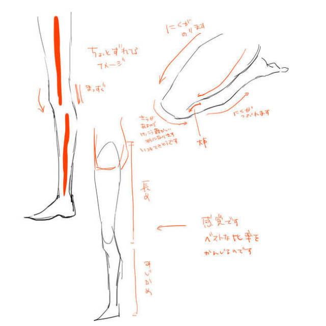 动漫人物腿和脚怎么画?