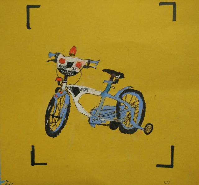 少儿创意美术《自行车》,孩子们对经典课题的重新演绎