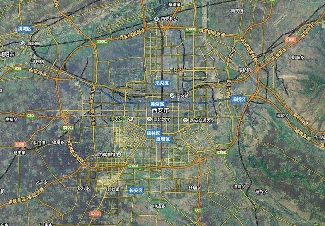 西安市卫星地图