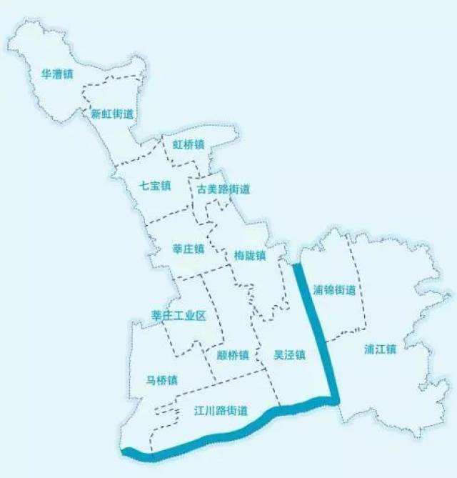 行政区划 闵行区区域面积近372.56平方公里.