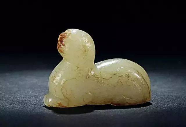 宋 白玉狻猊 4cm