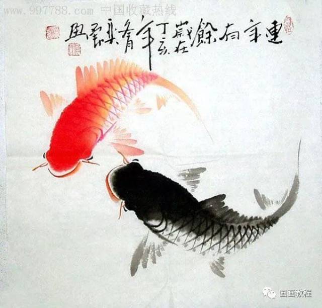 各种鱼虾的画法100副(太全了,鲤鱼,金鱼,虾~)