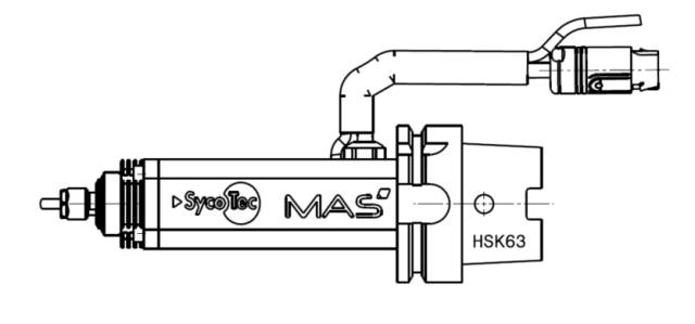 高速电主轴 4015 dc-r-hsk63集成在一个 5轴 加工中心里