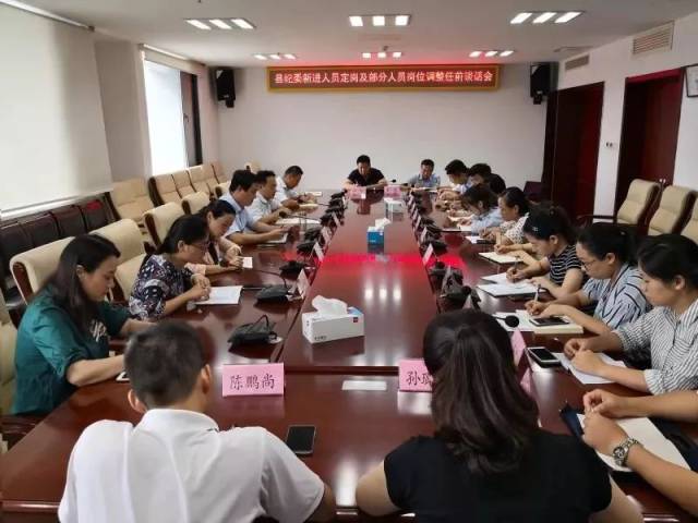 【廉政泗洪】县纪委监委召开新进人员定岗及部分人员岗位调整任前谈话