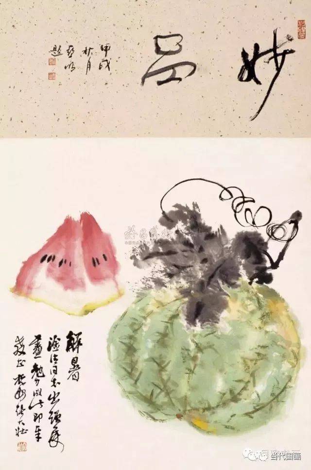 有瓜家家甜名家画西瓜为您解解暑