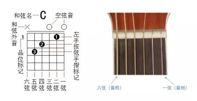 吉他弦上音的分布  我从网上抠来了这张带着历史气息的彩图