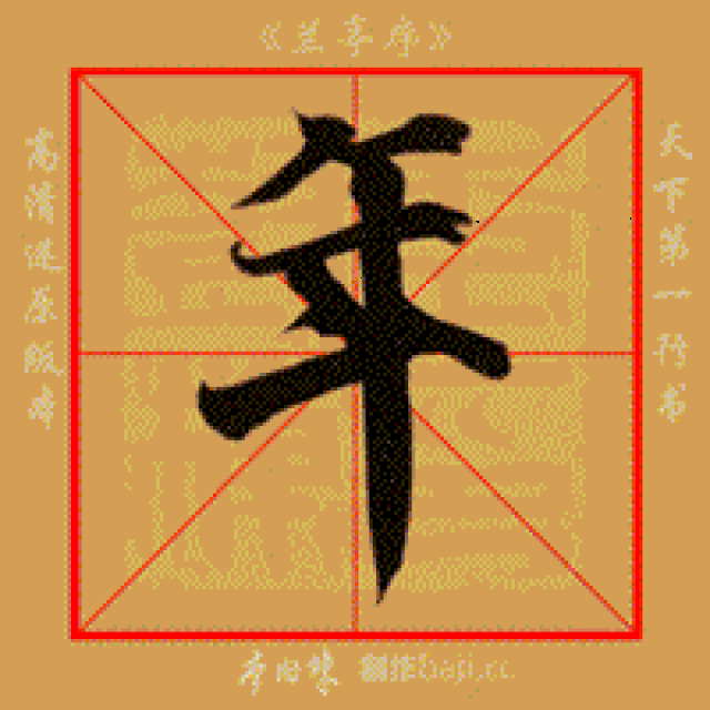 单字动画版《兰亭序》笔法示范,太直观了!为孩子学习书法收藏!