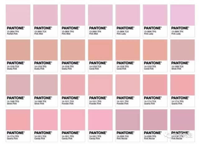 大部分会将 pantone 在2016年时,把一种叫做 "rose quartz"的淡粉色