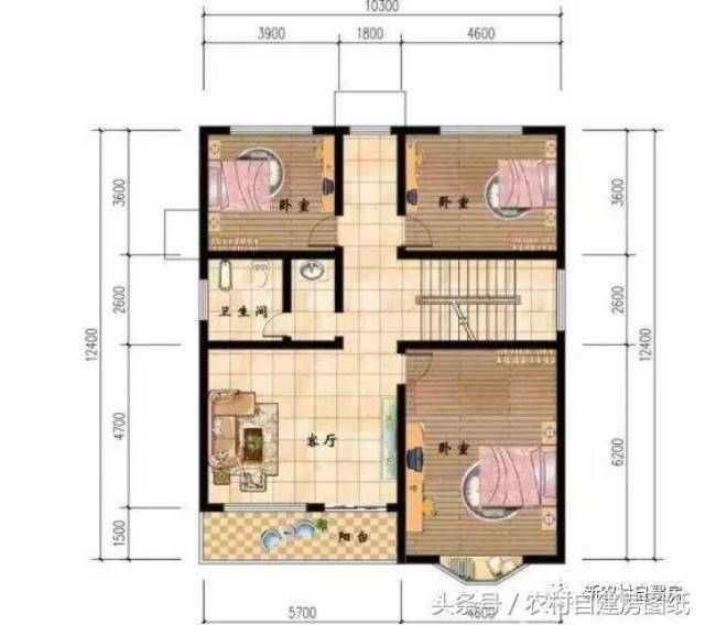 10x12米农村经典三层别墅,50万拎包入住,大飘窗让人一看就喜欢