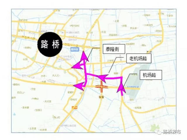 椒江--温岭泽国方向车流绕行线路:通过机场路-机新线,g228国道进行