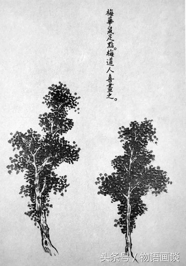 学画山水画,首先要学会画树,学画树先学画枯树