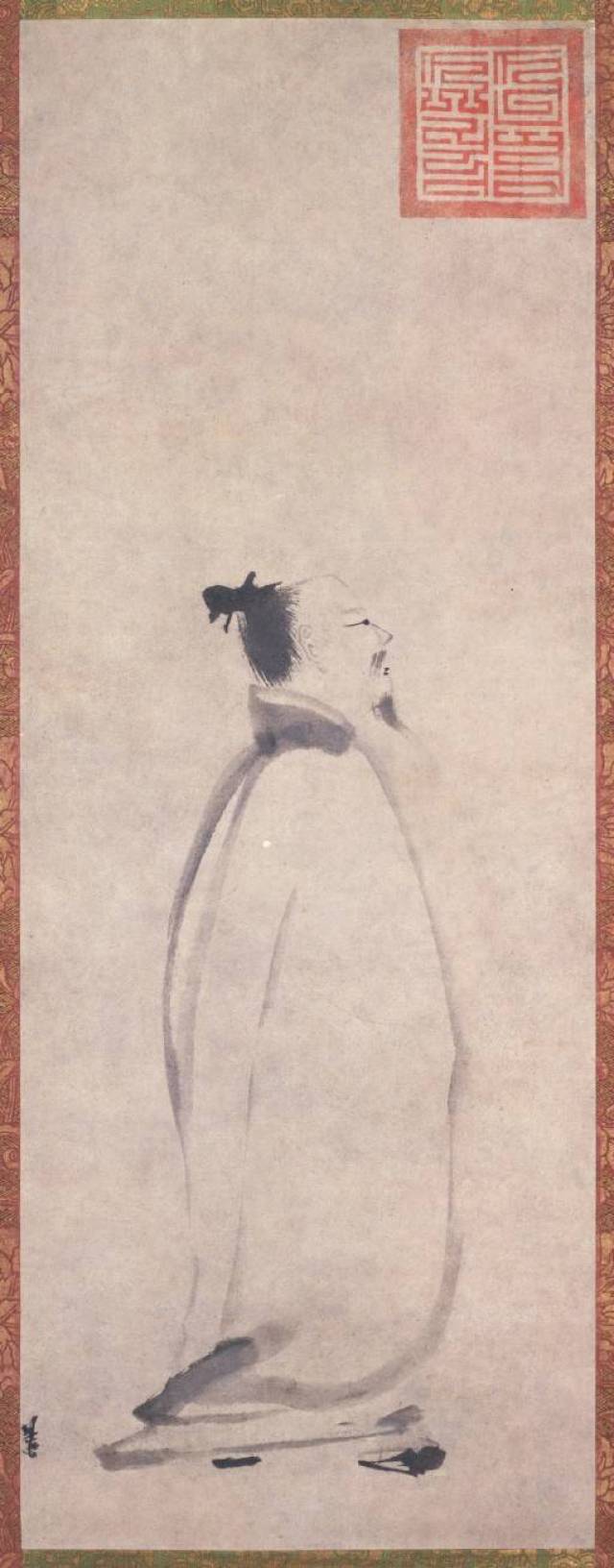 南宋 梁楷 《六祖截竹图》 水墨绢本,31.8×73cm,东京国立博物馆藏