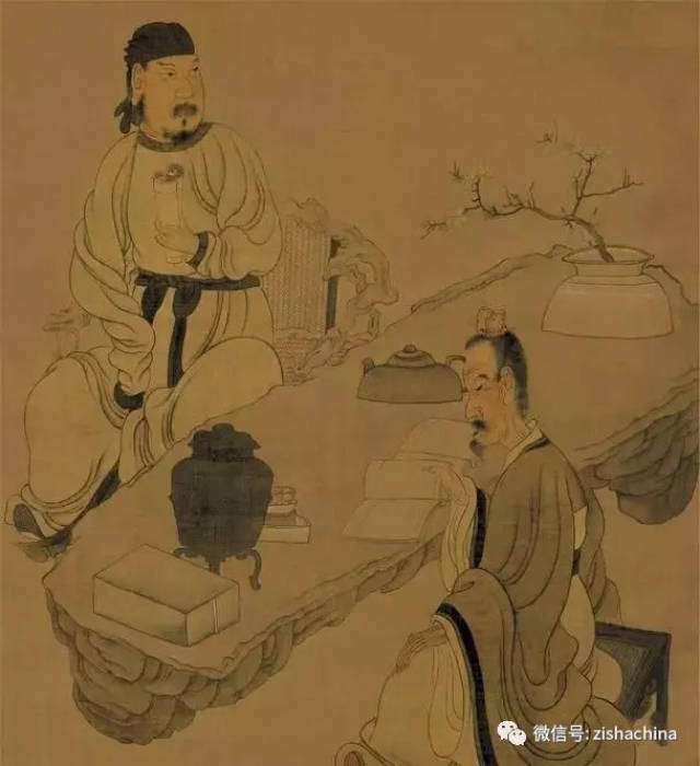 明末清初陈洪绶 高贤读书图