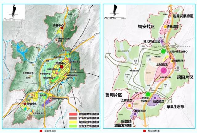 昭通"一城三区"布局规划图.