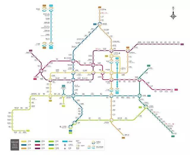 广州地铁线路图