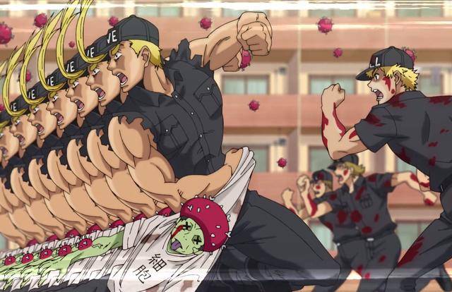 工作细胞中的naive致敬jojo,这个怂包竟凸变肌肉猛男
