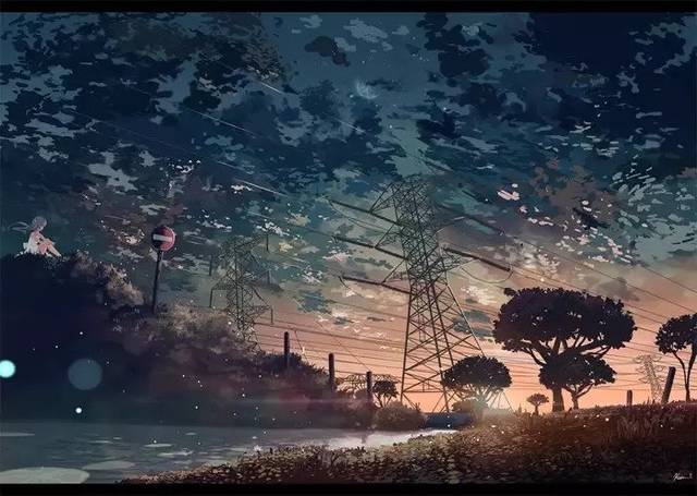唯美意境二次元夏日天空插画,每一张都能成为你的壁纸