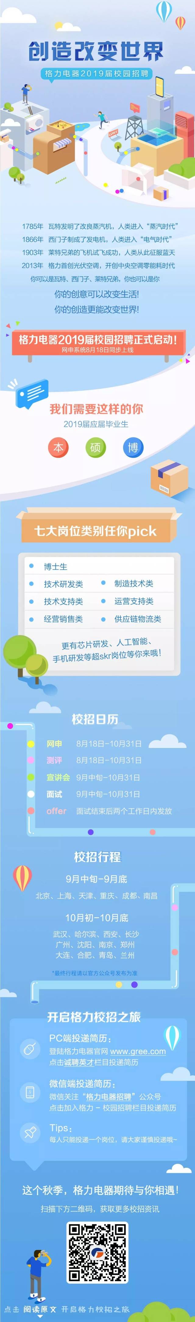 2019校招 | 格力电器2019届校园招聘正式开启