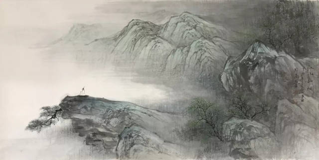 《江山如烟》70x34cm 江南山水  任家一派 当代学院实力画家任大庆